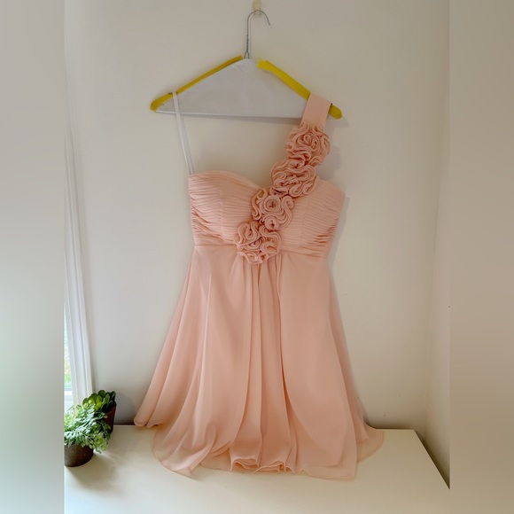 Coral one strap mini dress - Picture 1 of 3